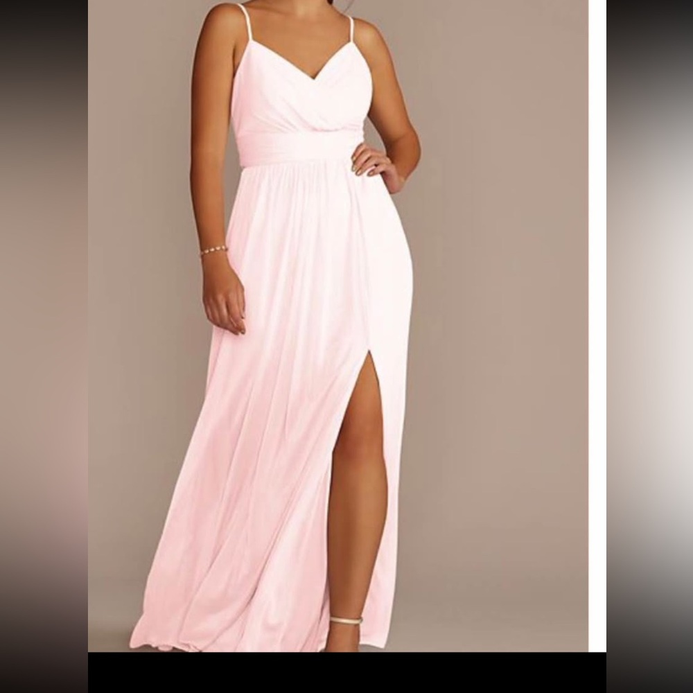David’s Bridal Pink Maxi Dress